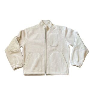 Outdoor Voices Men’s Size Small RecFleece Jacket Cream Full Zip